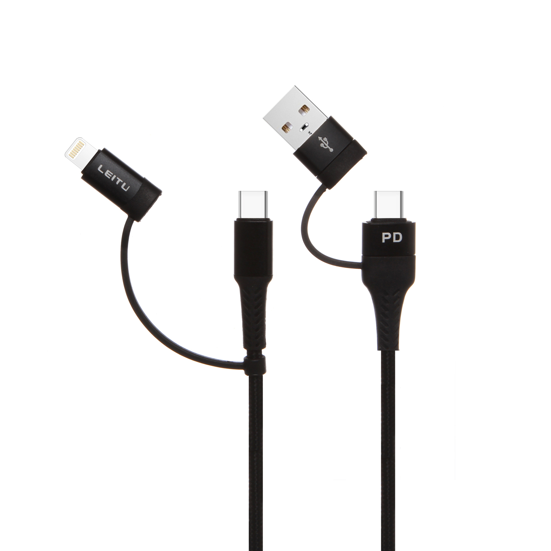  کابل تبدیل USB/Type-C به Lightning/Type-C لیتو مدل LD-7 طول 1 متر 